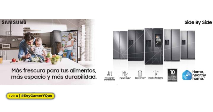 Almacene más que nunca con la nueva Family Hub Side-by-Side