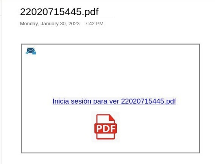 Archivo malicioso de OneNote en el servidor SharePoint con el icono de un PDF