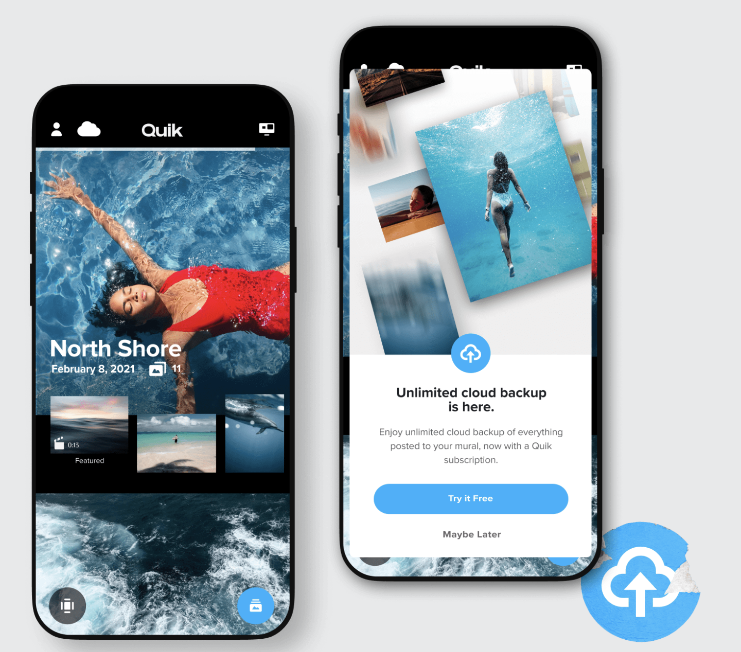 Importa fotos y vídeos de tu teléfono, de tu GoPro o de cualquier otra cámara.
