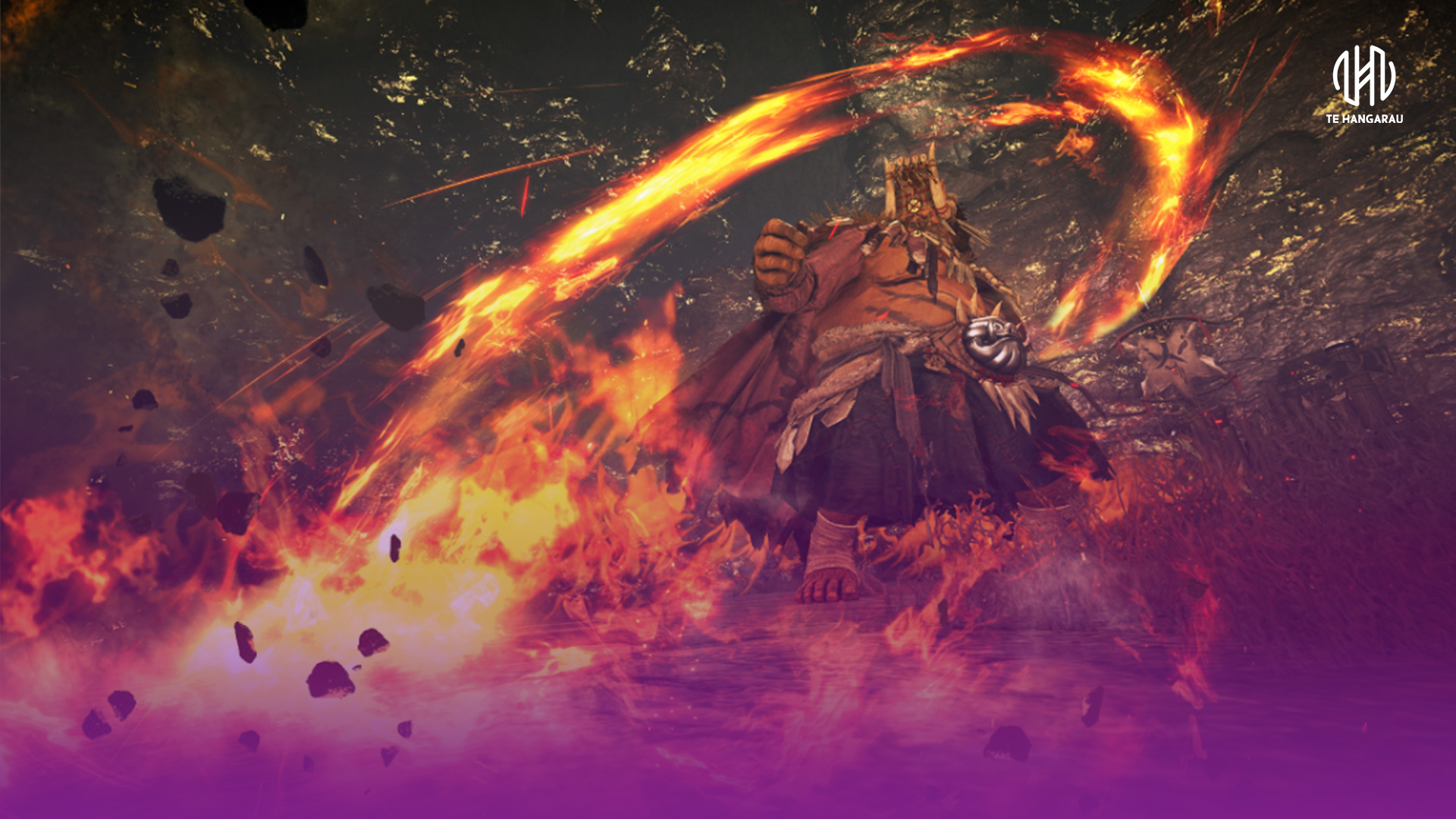 Prepárate para combatir al letal jefe Rey Cerdo Dorado en La Tierra del Alba Radiante para consolas