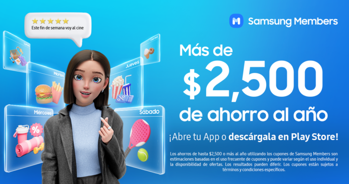 Disfruta más de $2500 en ahorro al año con los cupones  de descuento de Samsung Members
