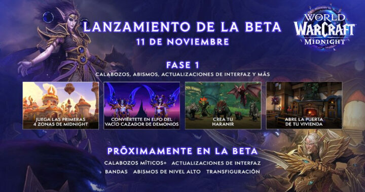 ¡La beta de World of Warcraft: Midnight ya está disponible!